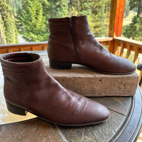 Nordstrom Handcrafted Italian Leather Sole Ankle Boots Womens 11 Soft Minimalist - Picture 2 of 16